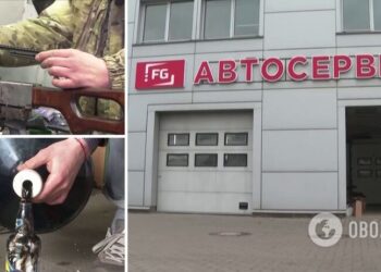 У Києві на автосервісі почали переробляти кулемети із техніки окупантів на ручні. Відео