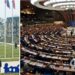 Росію виключили із Ради Європи, а її прапор терміново зняли з флагштока. Фото