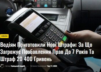 Водіям приготовили нові штрафи: За що загрожує позбавлення прав до 7 років та штраф 20 400 гривень