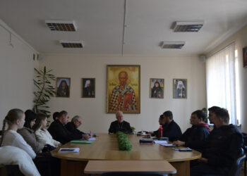 Професор єпископ Віктор Бедь прочитав лекцію з історії Православної Церкви в Україні у період з 1917 по 1941 рр. для студентів КаУ ім. Августина Волошина та УУБА