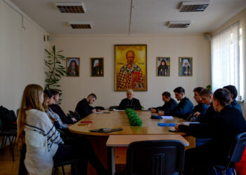 Професор єпископ Віктор Бедь прочитав лекцію з історії Православної Церкви в Україні у період з 1944 по 1988 рр. для студентів КаУ ім. Августина Волошина та УУБА
