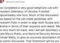 Трамп назвав розмову з Зеленським дуже хорошою. Вона тривала близько години, обговорили вчорашню бесіду з Путіним