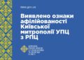 Виявлено ознаки афілійованості Київської митрополії Української православної церкви з Російською православною церквою, діяльність якої в Україні заборонено