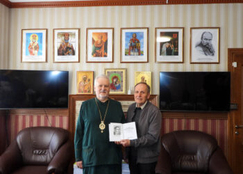 Єпископ Віктор Бедь провів зустріч із Віктором Браславцем, директором видавництва «Карпати», з нагоди видання збірки на пошану Юрія Бадзя — борця за незалежність України у ХХ столітті