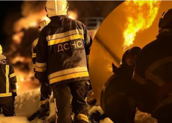 Росія атакувала Київщину: спалахнула масштабна пожежа