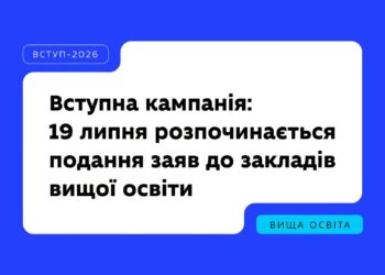 БАКАЛАВРАТ: 19 липня розпочинається подання заяв до закладів вищої освіти.
