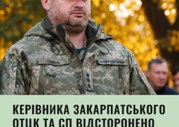 Дмитро Лубінець: За рішенням Головнокомандувача керівника Закарпатського ОТЦК та СП відсторонено з посади!